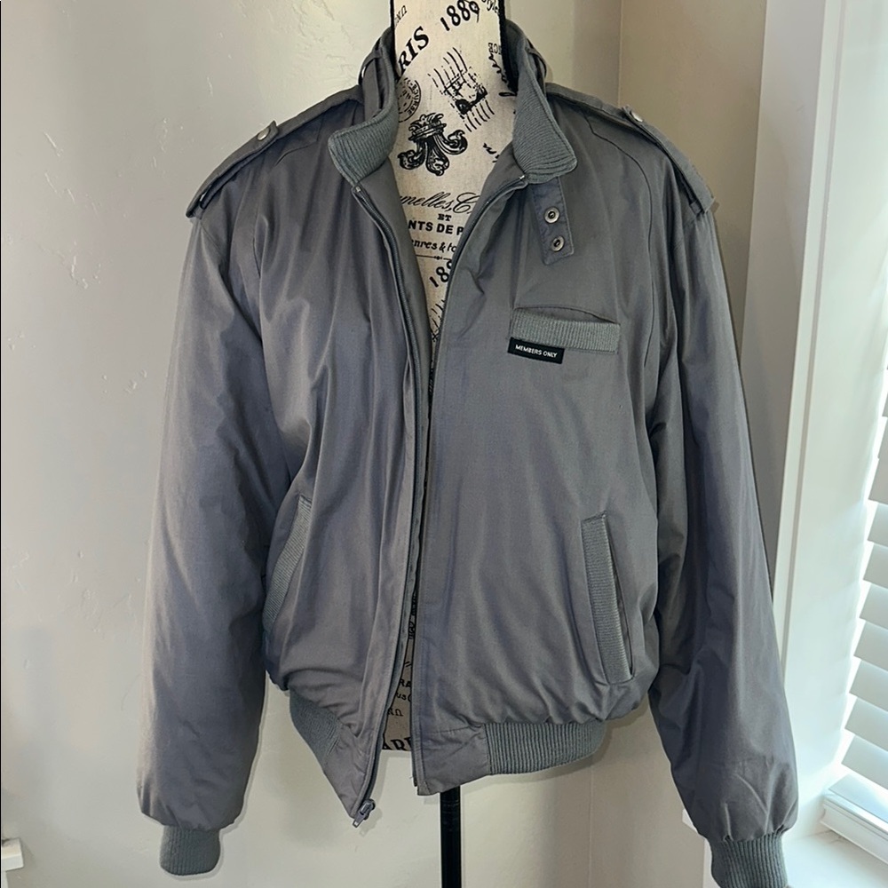 Members Only Gray Bomber Jacket ASO Agents of Shield Deke Shaw